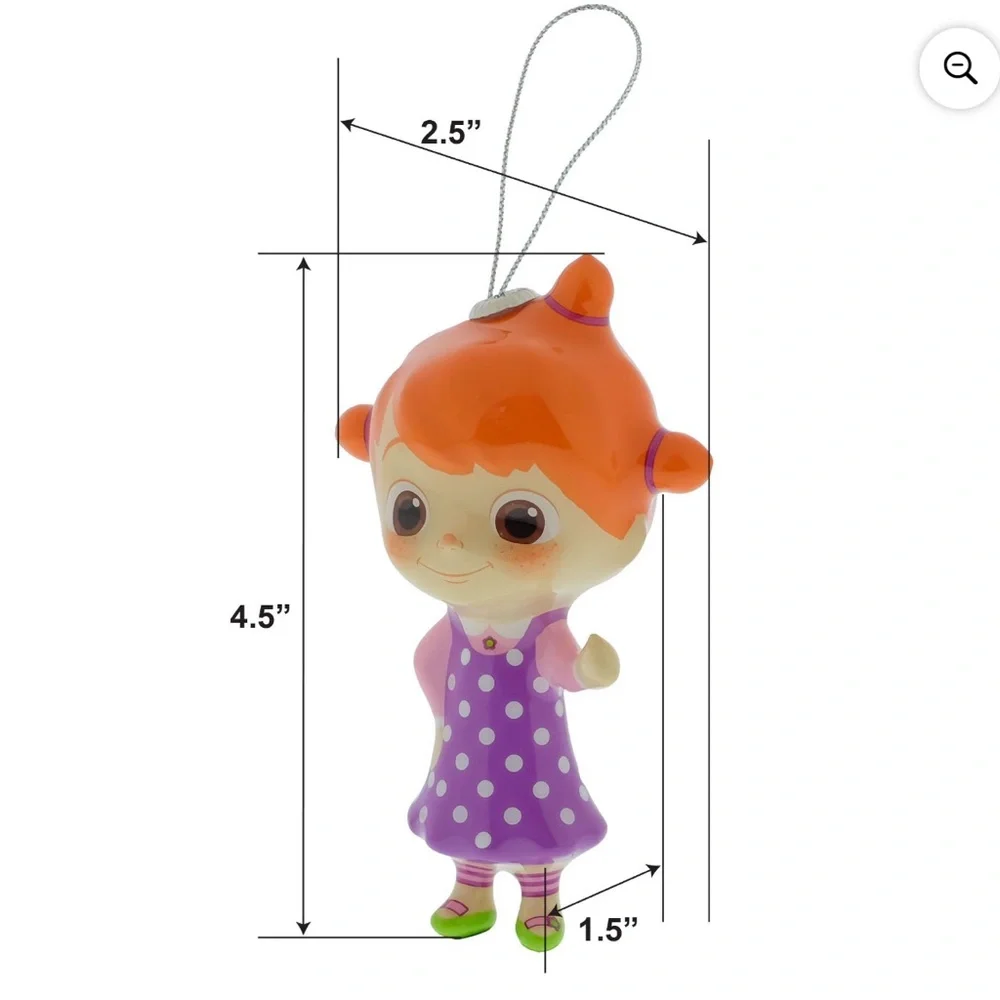 NEW Cocomelon Yoyo Little Girl‎ Christmas Tree Decoupage Holiday Ornament